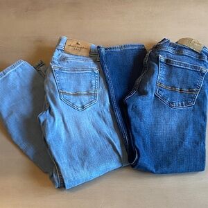 Abercrombie Kids Light and Dark Blue Jeans